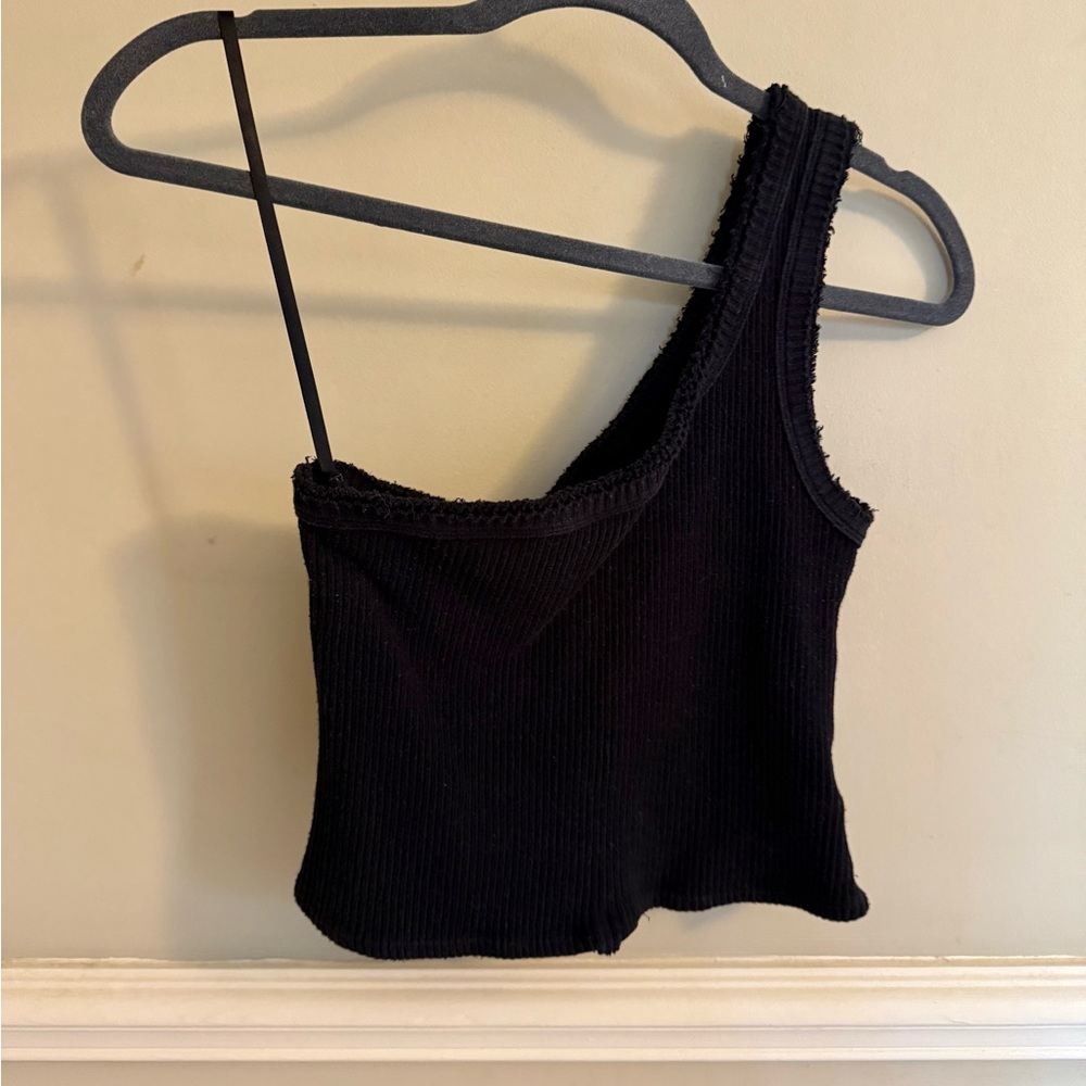 Urban Outfitters Black One Shoulder Tank